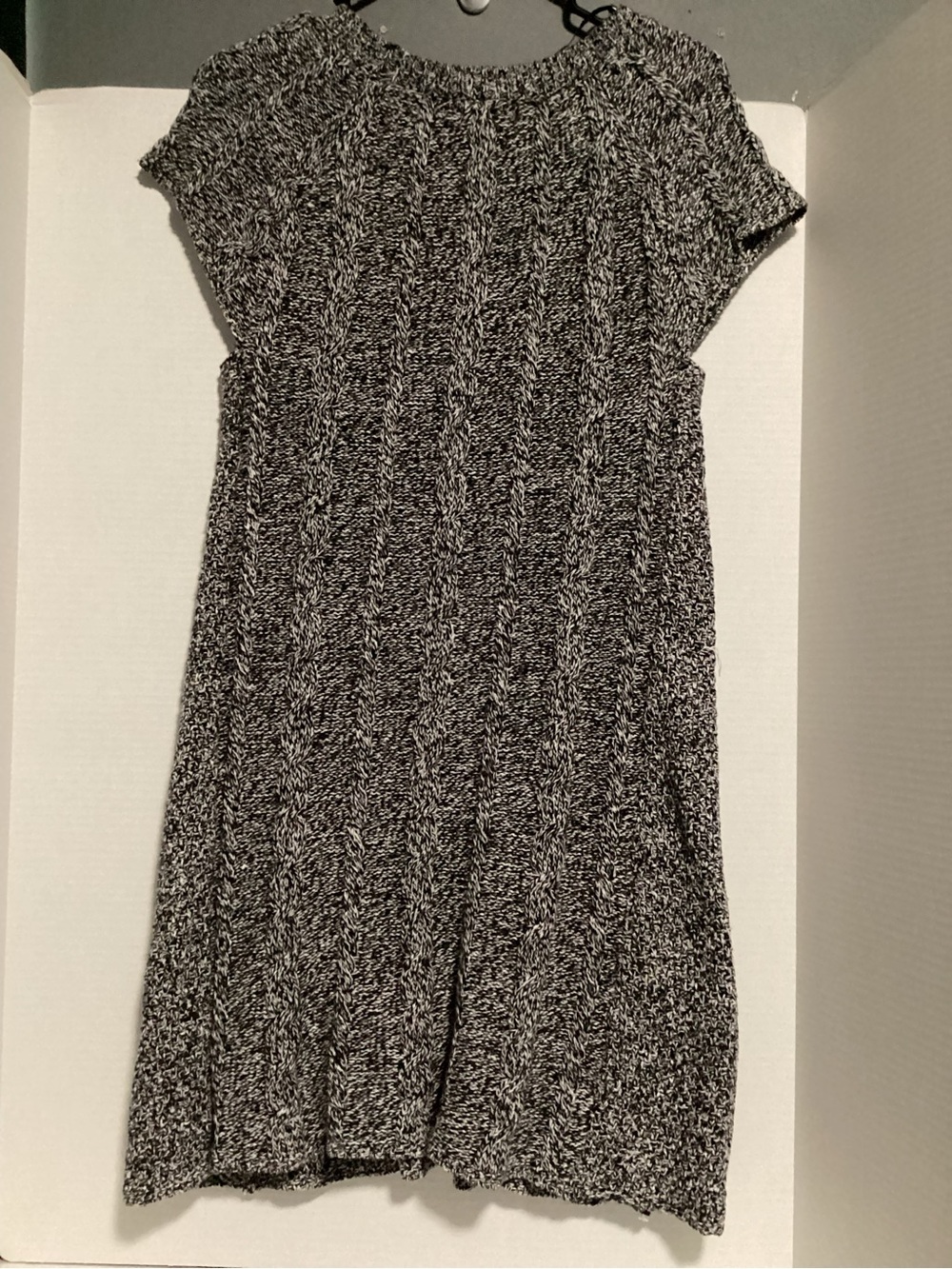 Style & Co. Black and White Marled Chunky Knit Style Sweater Dress. Y2K size XL - Picture 3 of 5